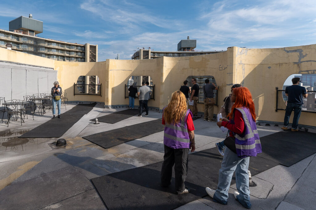 The rooftop of the west tower.
