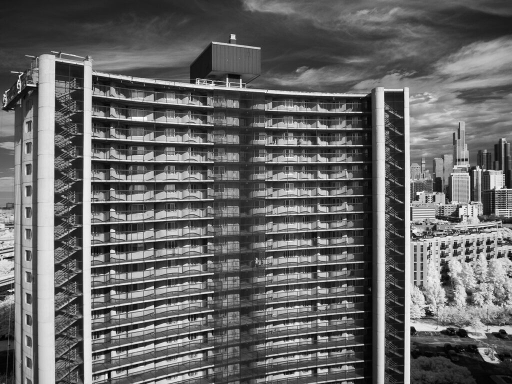 The west residential block.