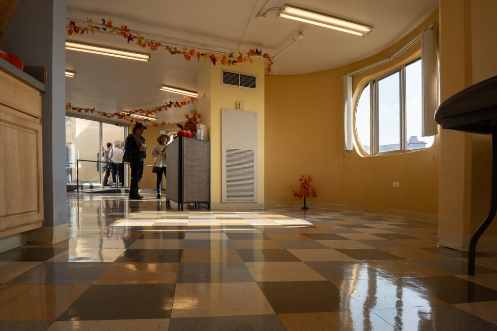 The community room in the west tower.