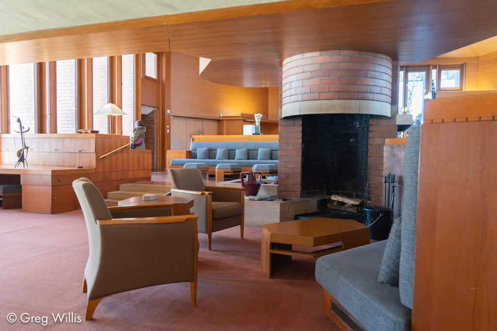 Music room fireplace, Wingspread