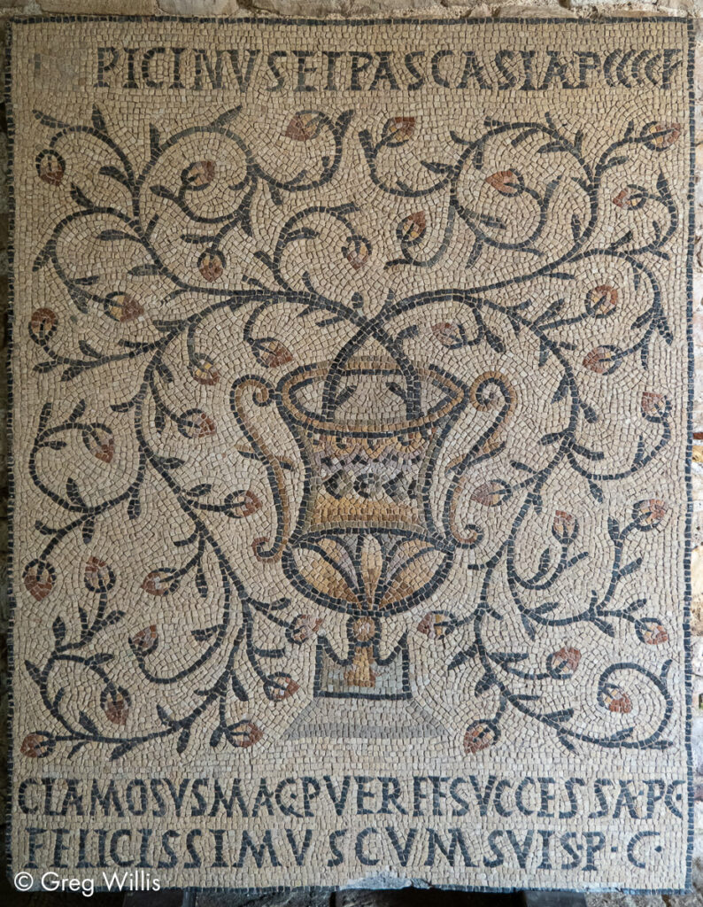 Floor mosaic of a prior church