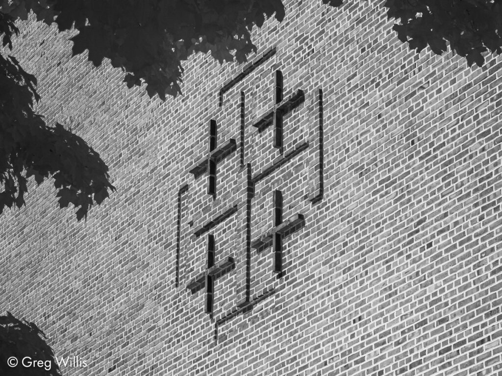 Jerusalem Cross, East side of First Christian Church
