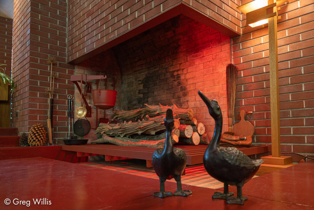 Ducks and Main Fireplace, Samara House