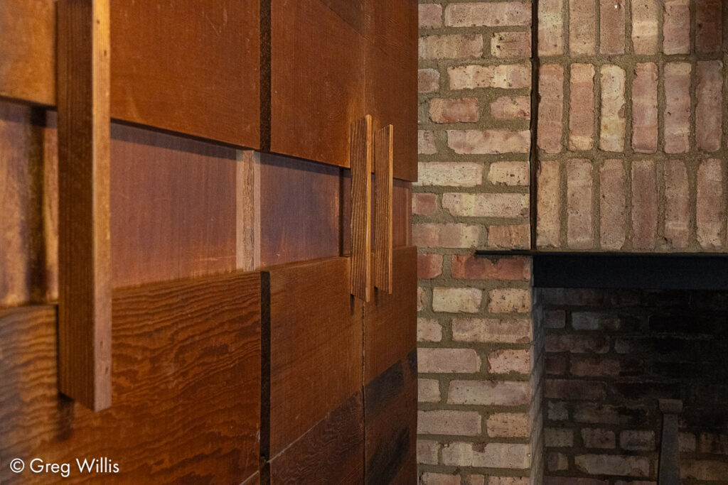 Closet and Fireplace Alignment, Solar Dressing Room, Schweikher House