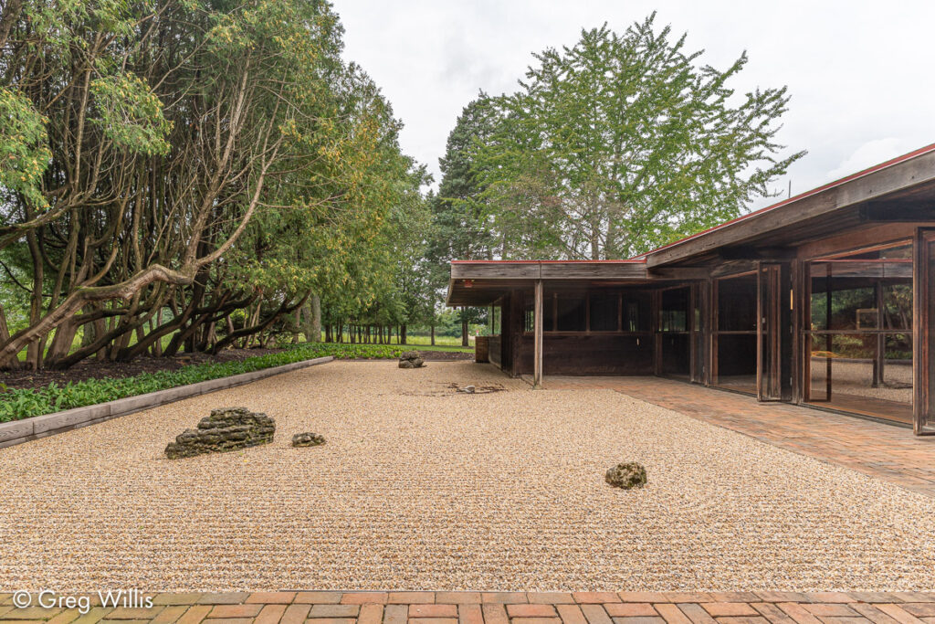 Zen Garden from Main Room, Schweikher House