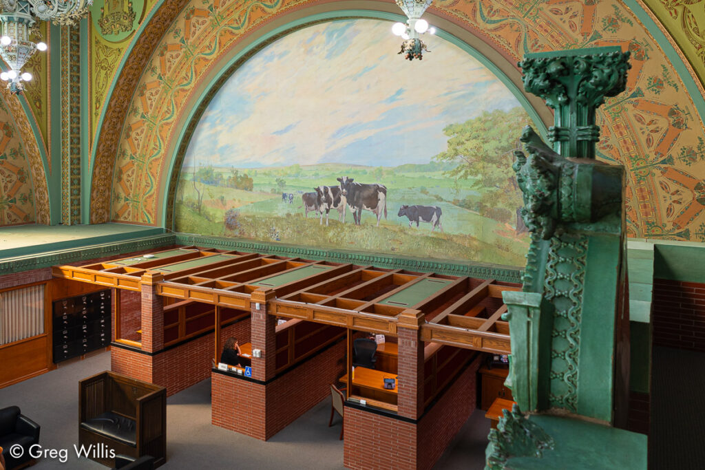 "Cows In the Field" Mural - National Farmers Bank, Owatonna MN